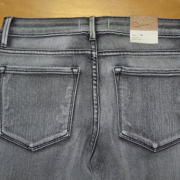 NWT RACHEL ROY Denim Mid Rise Patchcraft SKINNY Leg Jeans Size 28 Haze Magic - Picture 2 of 6